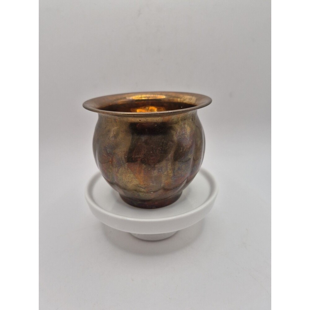 Vintage Brass Small Decorative Metal Spittoon Bowl Planter
